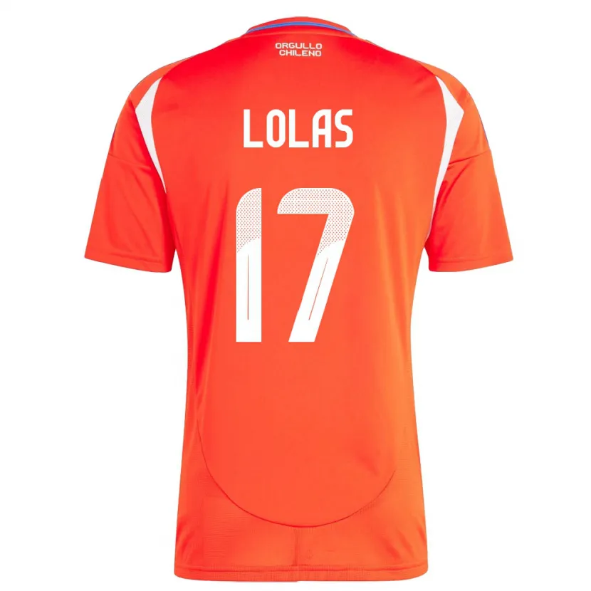 Danxen Donna Maglia Cile Manuel Lolas #17 Rosso Kit Gara Home 24-26 Maglietta