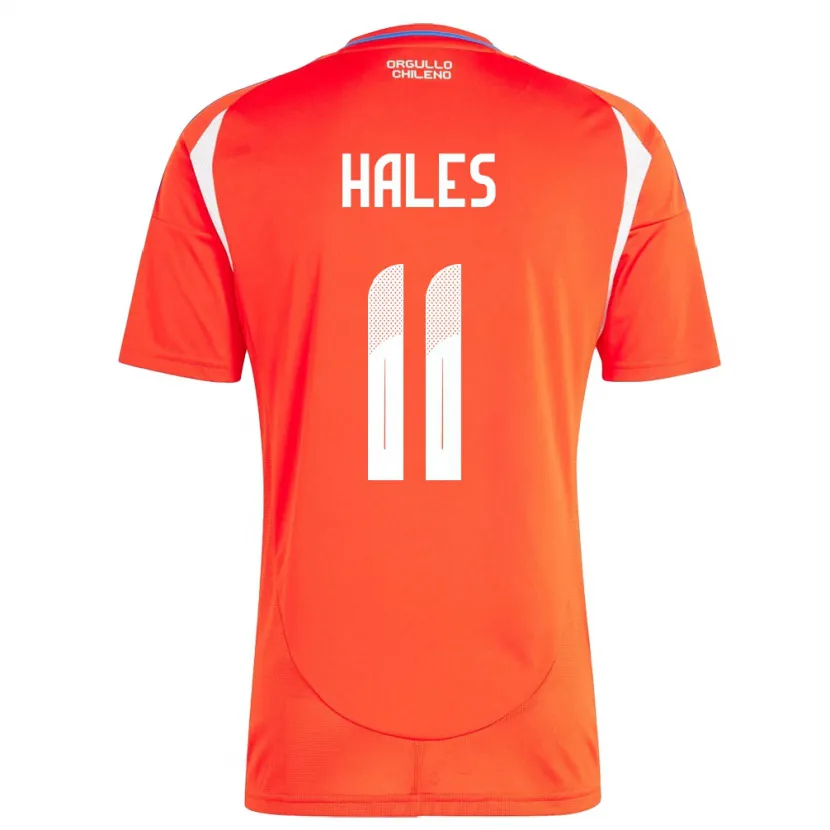 Danxen Donna Maglia Cile Alejandro Hales #11 Rosso Kit Gara Home 24-26 Maglietta