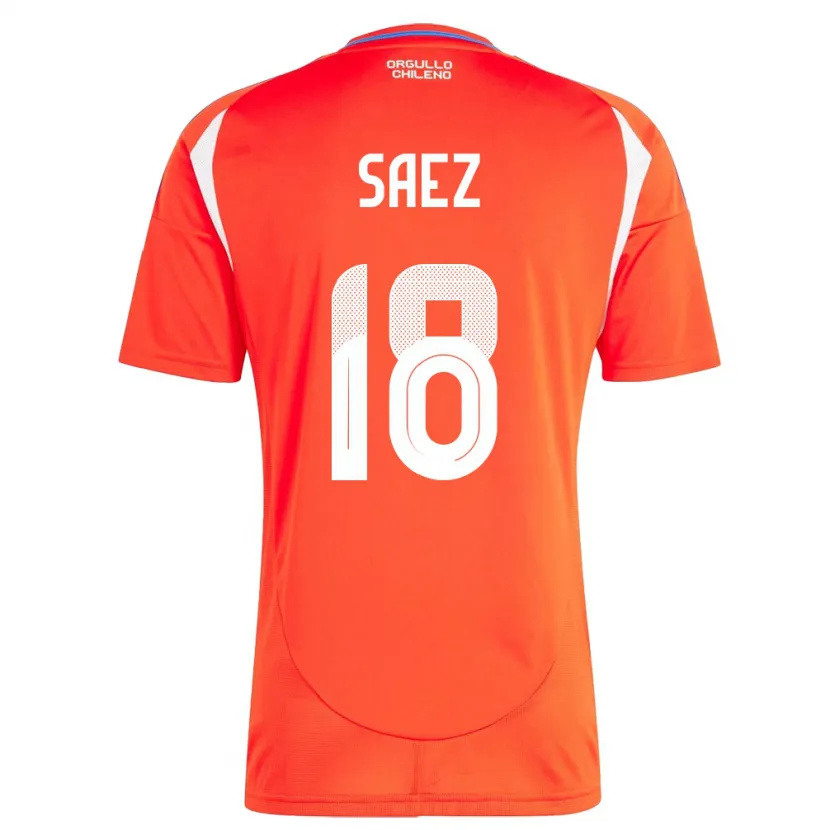 Danxen Donna Maglia Cile Camila Sáez #18 Rosso Kit Gara Home 24-26 Maglietta