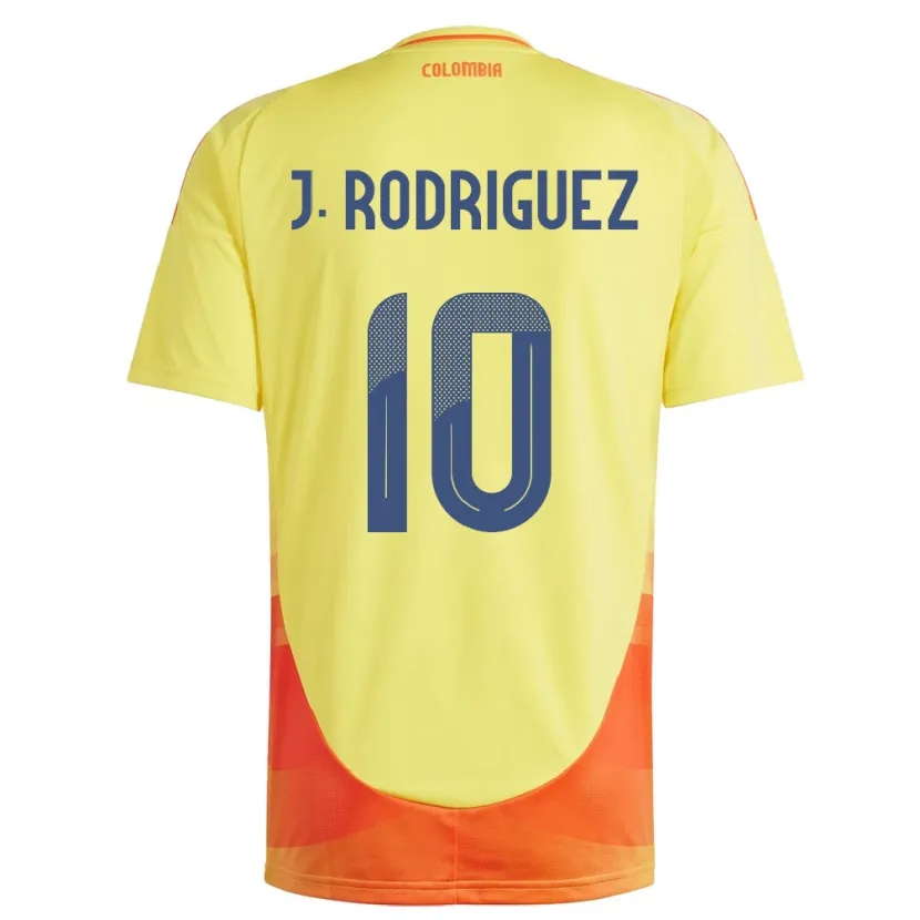 Danxen Donna Maglia Colombia James Rodríguez #10 Giallo Kit Gara Home 24-26 Maglietta