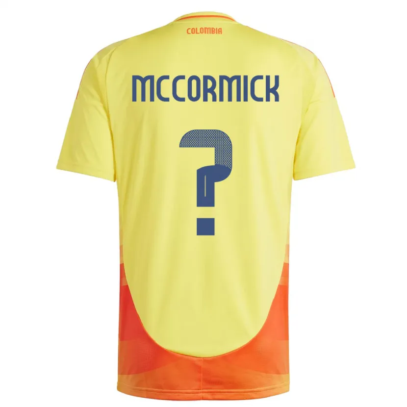 Danxen Donna Maglia Colombia Hollman Mccormick #0 Giallo Kit Gara Home 24-26 Maglietta