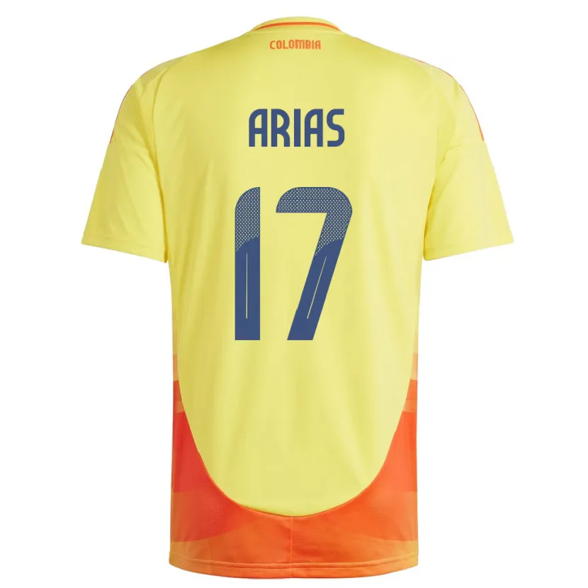 Danxen Donna Maglia Colombia Carolina Arias #17 Giallo Kit Gara Home 24-26 Maglietta