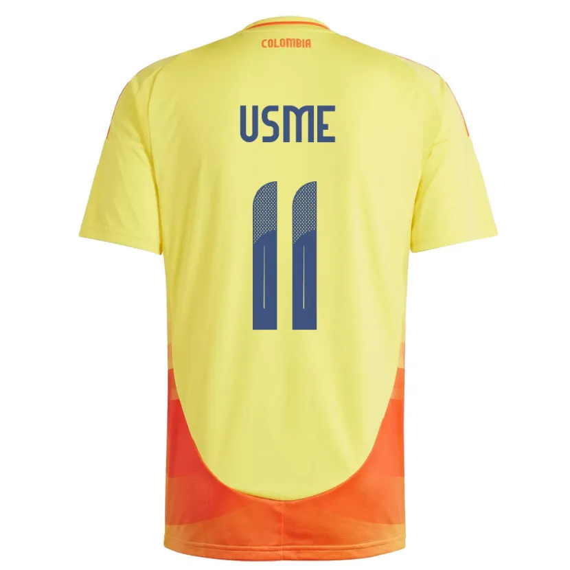 Danxen Donna Maglia Colombia Catalina Usme #11 Giallo Kit Gara Home 24-26 Maglietta