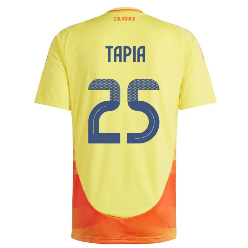 Danxen Donna Maglia Colombia Katherine Tapia #25 Giallo Kit Gara Home 24-26 Maglietta