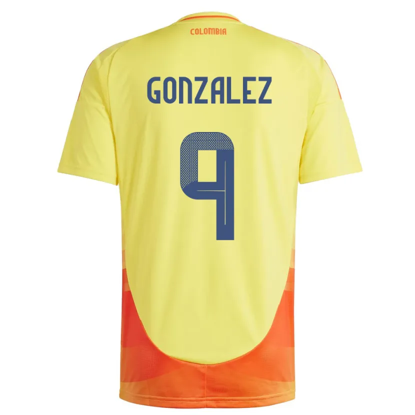 Danxen Donna Maglia Colombia Manuela González #9 Giallo Kit Gara Home 24-26 Maglietta