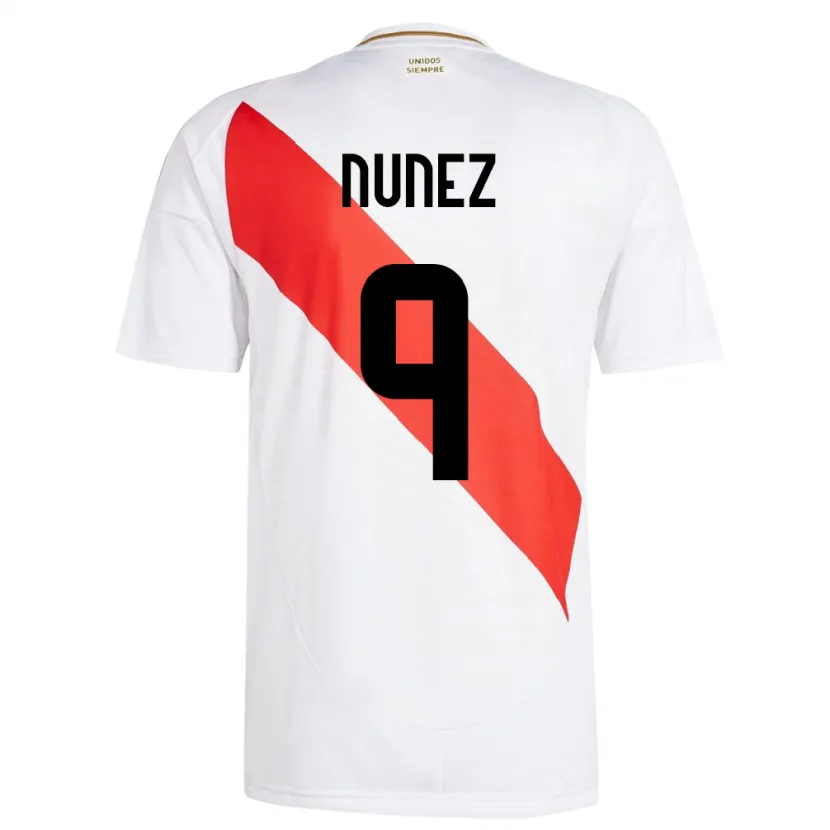 Danxen Donna Maglia Perù Pierina Núñez #9 Bianco Kit Gara Home 24-26 Maglietta