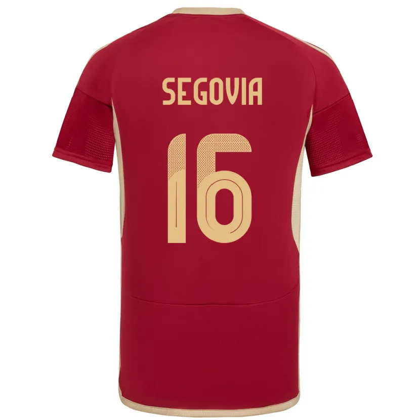 Danxen Donna Maglia Venezuela Telasco Segovia #16 Borgogna Kit Gara Home 24-26 Maglietta