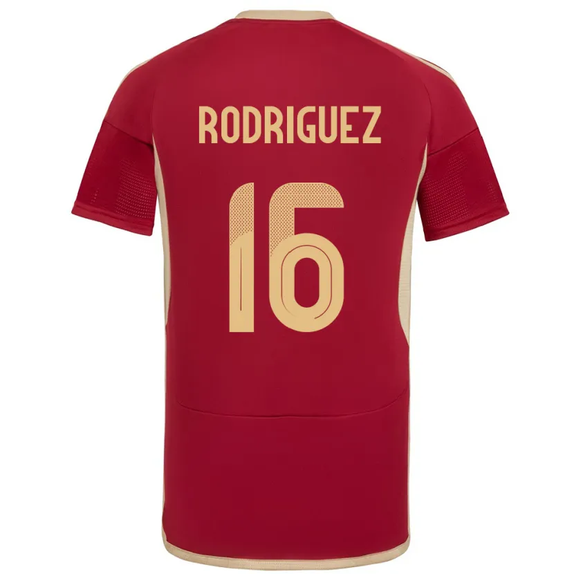 Danxen Donna Maglia Venezuela Arianna Rodríguez #16 Borgogna Kit Gara Home 24-26 Maglietta