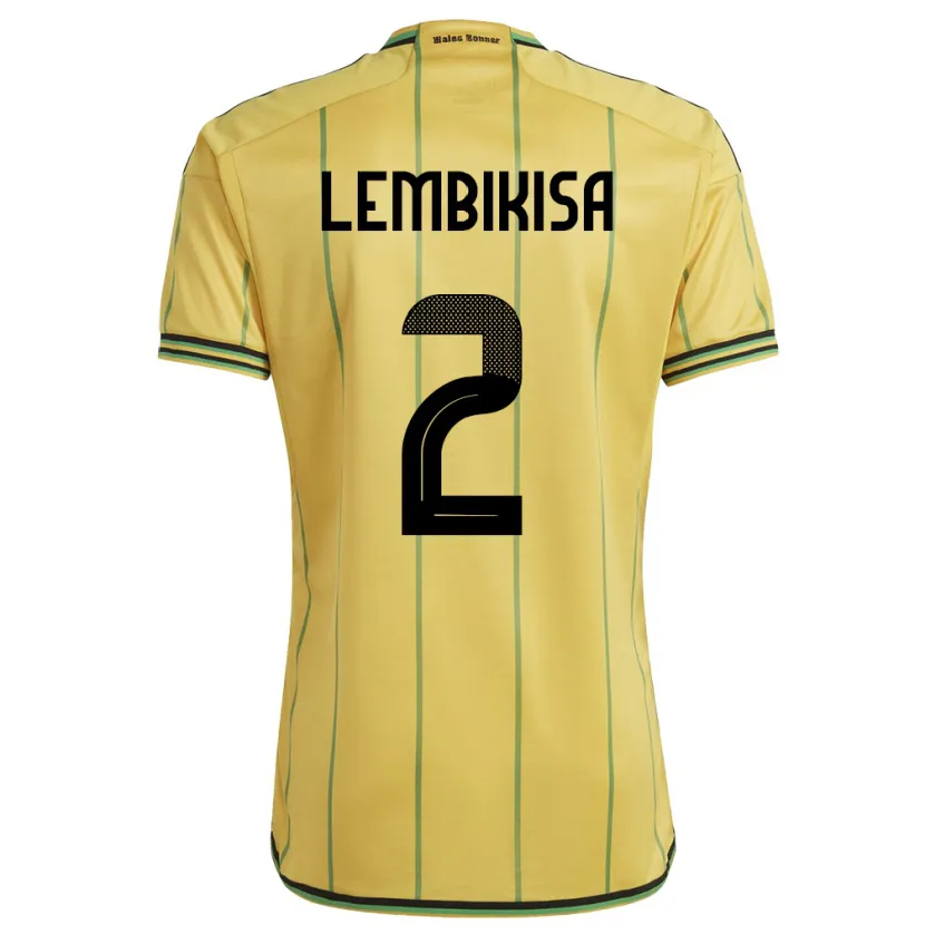 Danxen Donna Maglia Giamaica Dexter Lembikisa #2 Giallo Kit Gara Home 24-26 Maglietta