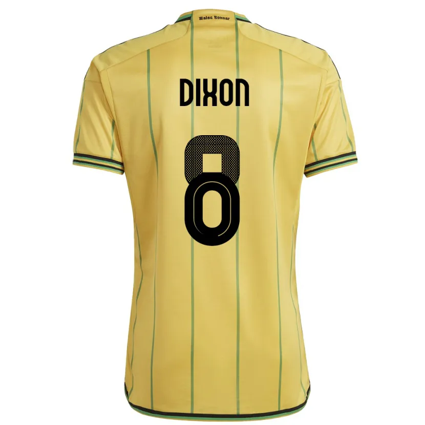 Danxen Donna Maglia Giamaica Kaheim Dixon #8 Giallo Kit Gara Home 24-26 Maglietta