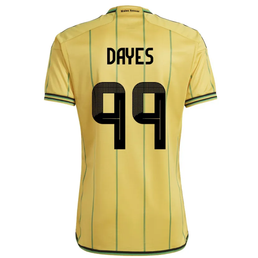Danxen Donna Maglia Giamaica Malikae Dayes #99 Giallo Kit Gara Home 24-26 Maglietta