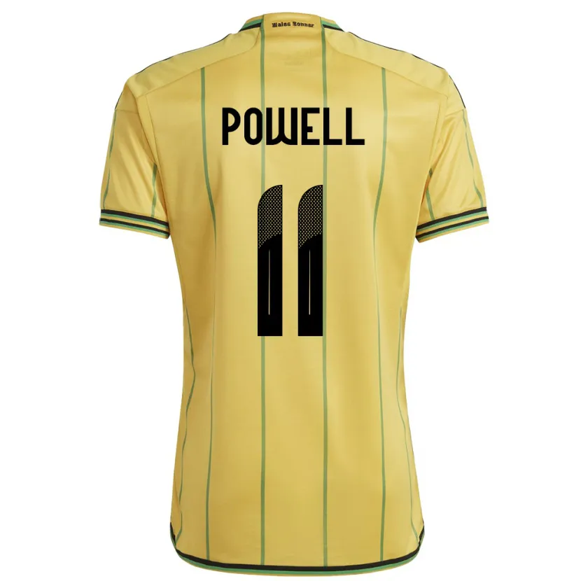 Danxen Donna Maglia Giamaica Destiny Powell #11 Giallo Kit Gara Home 24-26 Maglietta