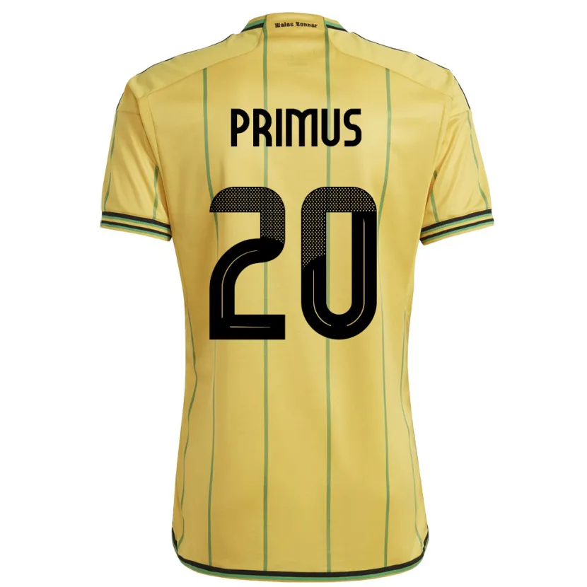 Danxen Donna Maglia Giamaica Atlanta Primus #20 Giallo Kit Gara Home 24-26 Maglietta