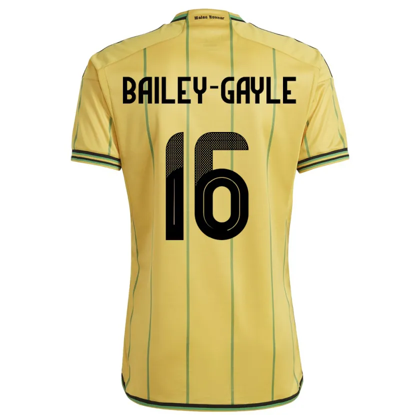 Danxen Donna Maglia Giamaica Paige Bailey-Gayle #16 Giallo Kit Gara Home 24-26 Maglietta