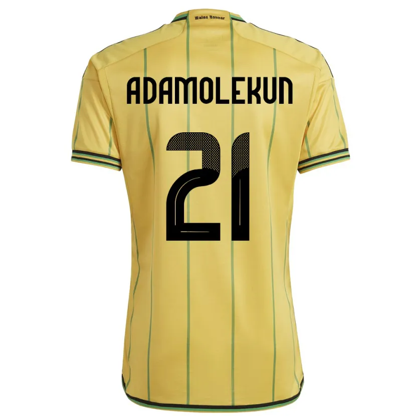 Danxen Donna Maglia Giamaica Olufolasade Adamolekun #21 Giallo Kit Gara Home 24-26 Maglietta