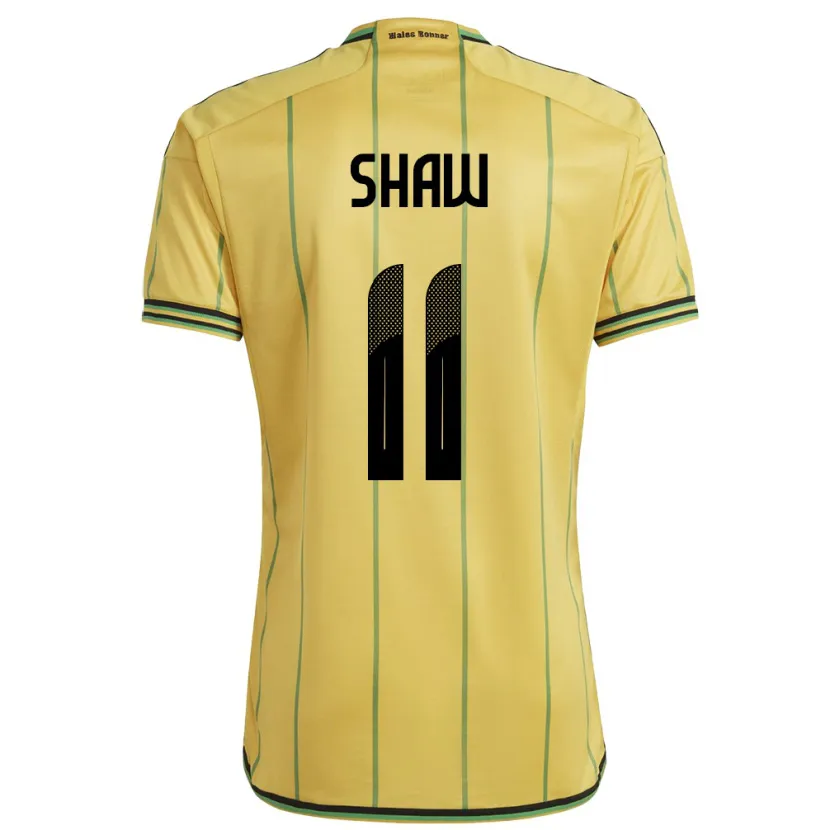 Danxen Donna Maglia Giamaica Khadija Shaw #11 Giallo Kit Gara Home 24-26 Maglietta