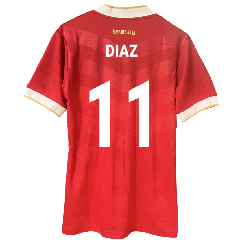 Danxen Donna Maglia Panamá Ismael Díaz #11 Rosso Kit Gara Home 24-26 Maglietta