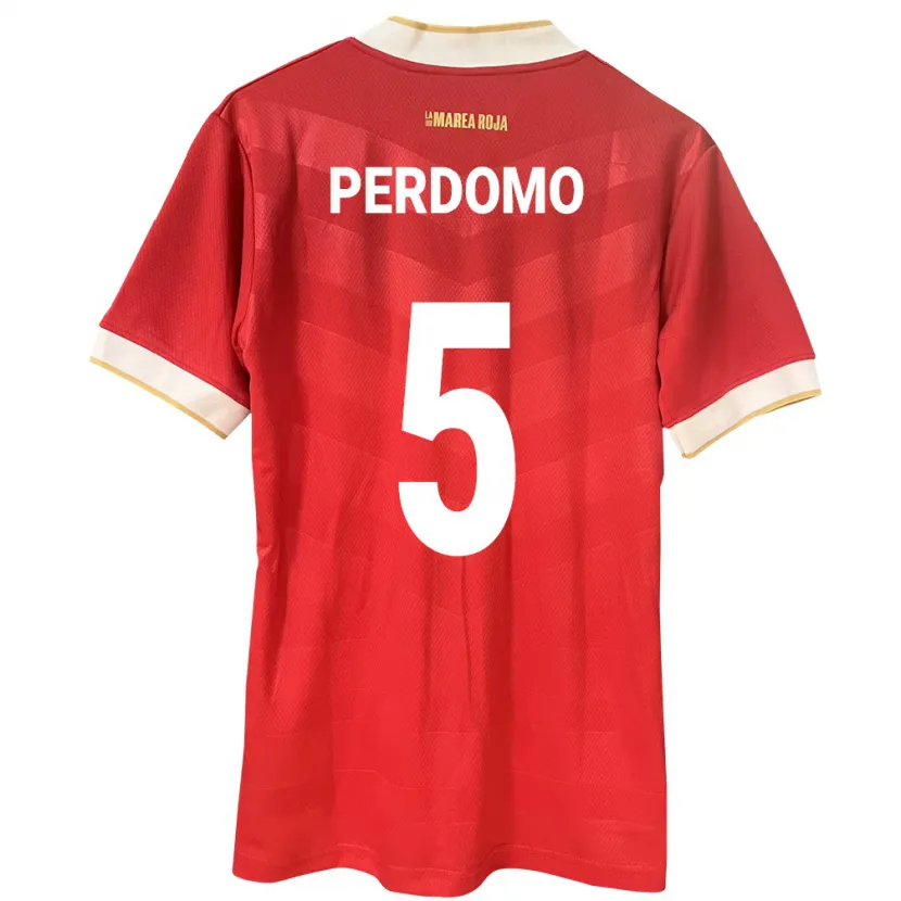 Danxen Donna Maglia Panamá Reyniel Perdomo #5 Rosso Kit Gara Home 24-26 Maglietta