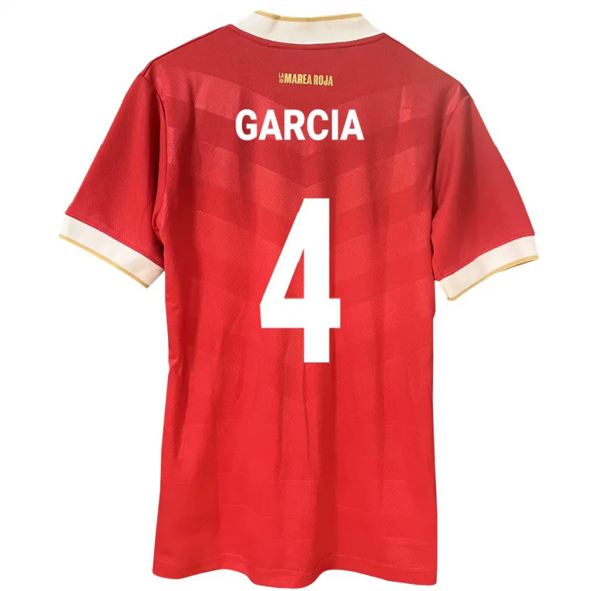 Danxen Donna Maglia Panamá Giancarlos García #4 Rosso Kit Gara Home 24-26 Maglietta