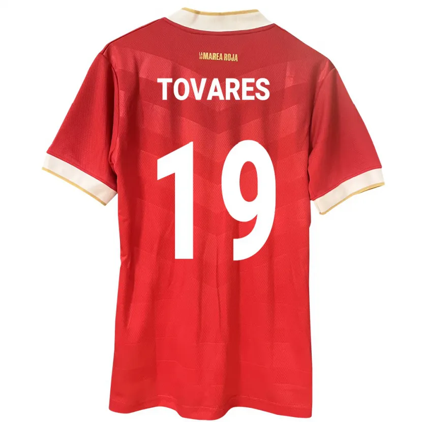 Danxen Donna Maglia Panamá Kahir Tovares #19 Rosso Kit Gara Home 24-26 Maglietta