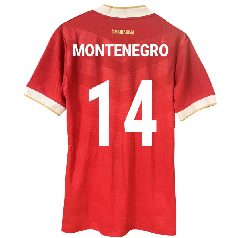 Danxen Donna Maglia Panamá Carmen Montenegro #14 Rosso Kit Gara Home 24-26 Maglietta