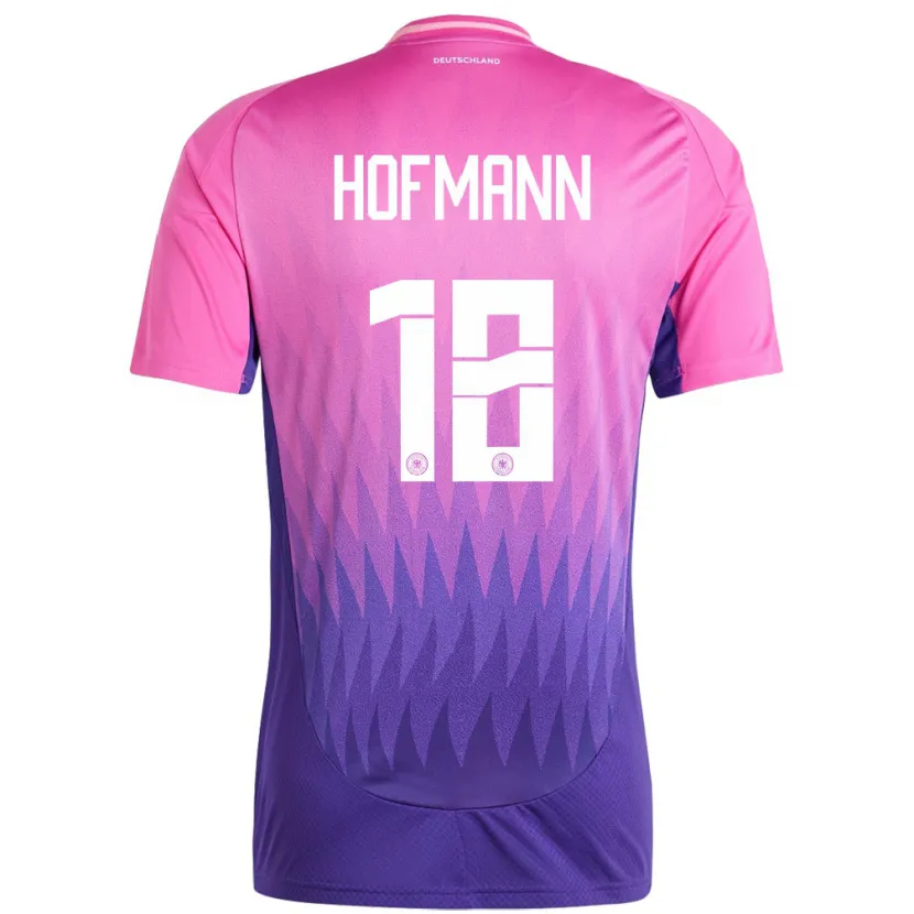 Danxen Donna Maglia Germania Jonas Hofmann #18 Rosa Viola Kit Gara Away 24-26 Maglietta