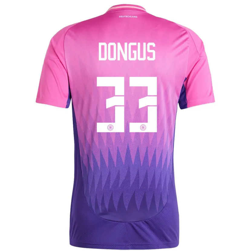 Danxen Donna Maglia Germania Fabienne Dongus #33 Rosa Viola Kit Gara Away 24-26 Maglietta