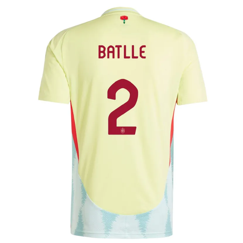 Danxen Donna Maglia Spagna Ona Batlle #2 Giallo Kit Gara Away 24-26 Maglietta