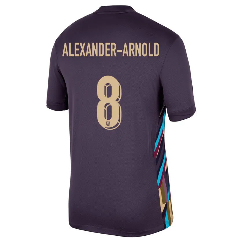 Danxen Donna Maglia Inghilterra Trent Alexander-Arnold #8 Uvetta Scura Kit Gara Away 24-26 Maglietta