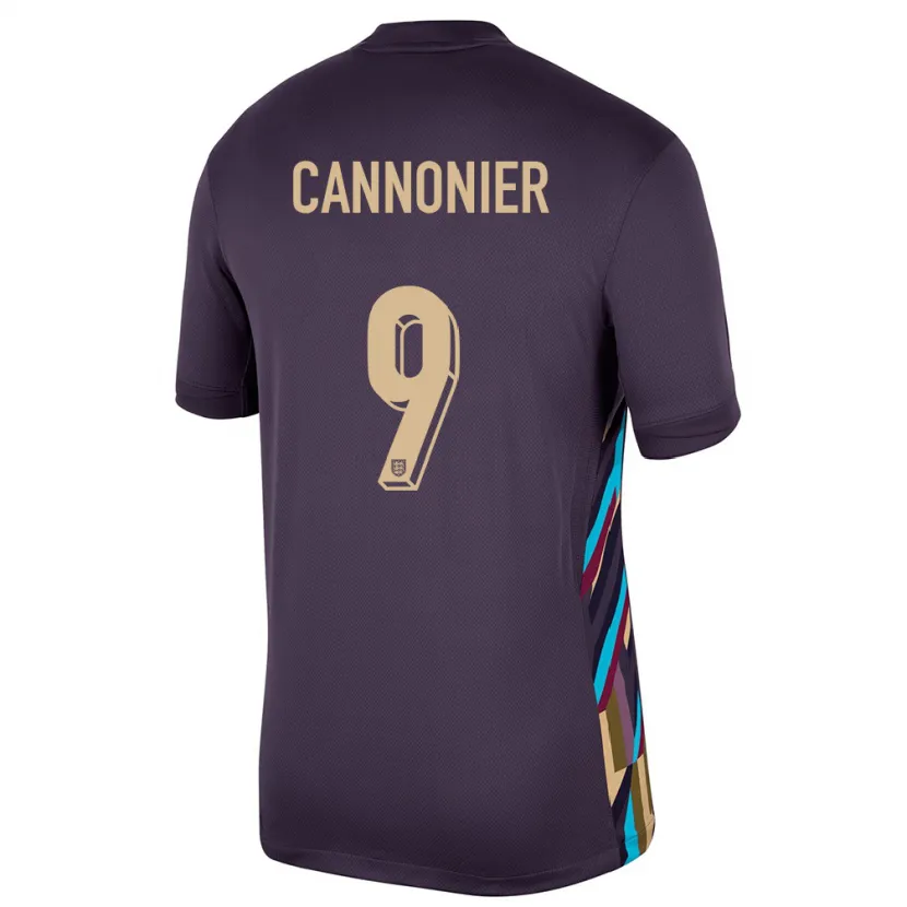 Danxen Donna Maglia Inghilterra Oakley Cannonier #9 Uvetta Scura Kit Gara Away 24-26 Maglietta