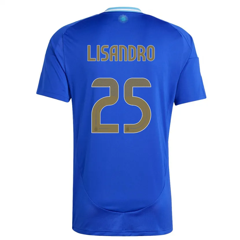 Danxen Donna Maglia Argentina Lisandro Martinez #25 Blu Kit Gara Away 24-26 Maglietta