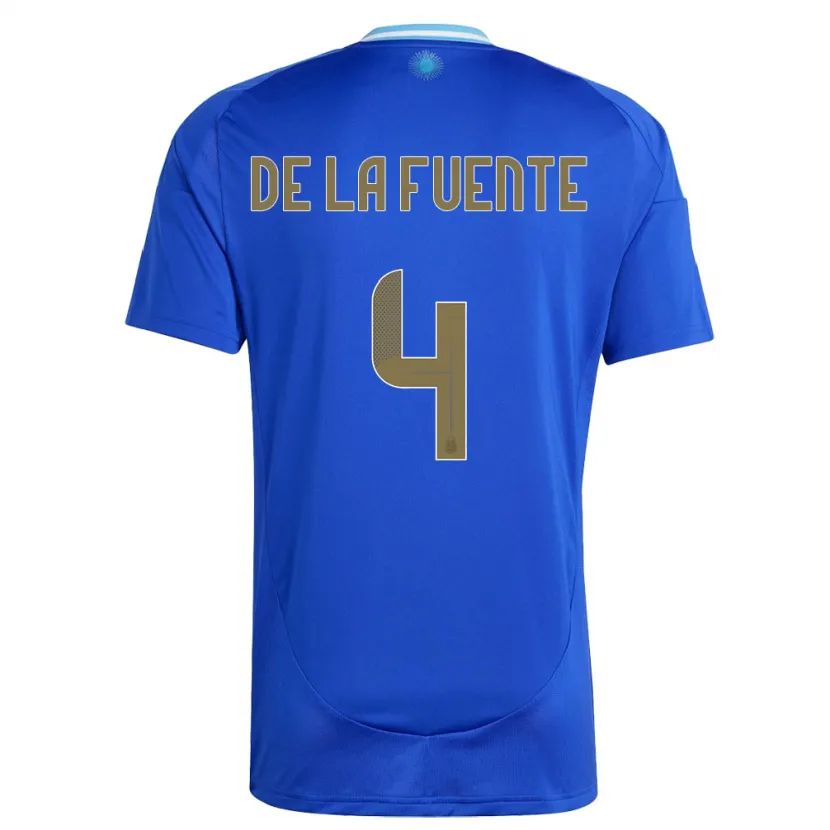 Danxen Donna Maglia Argentina Hernan De La Fuente #4 Blu Kit Gara Away 24-26 Maglietta