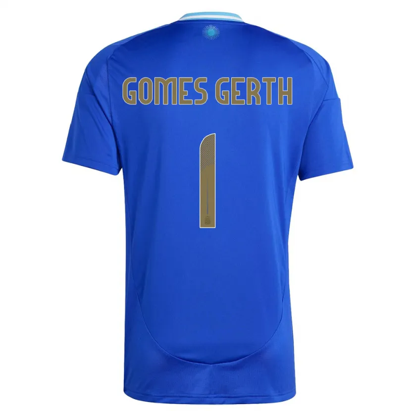 Danxen Donna Maglia Argentina Federico Gomes Gerth #1 Blu Kit Gara Away 24-26 Maglietta