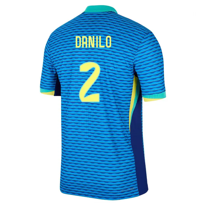 Danxen Donna Maglia Brasile Danilo #2 Blu Kit Gara Away 24-26 Maglietta
