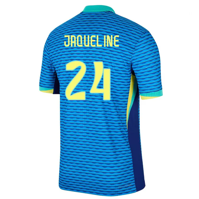 Danxen Donna Maglia Brasile Jaqueline #24 Blu Kit Gara Away 24-26 Maglietta