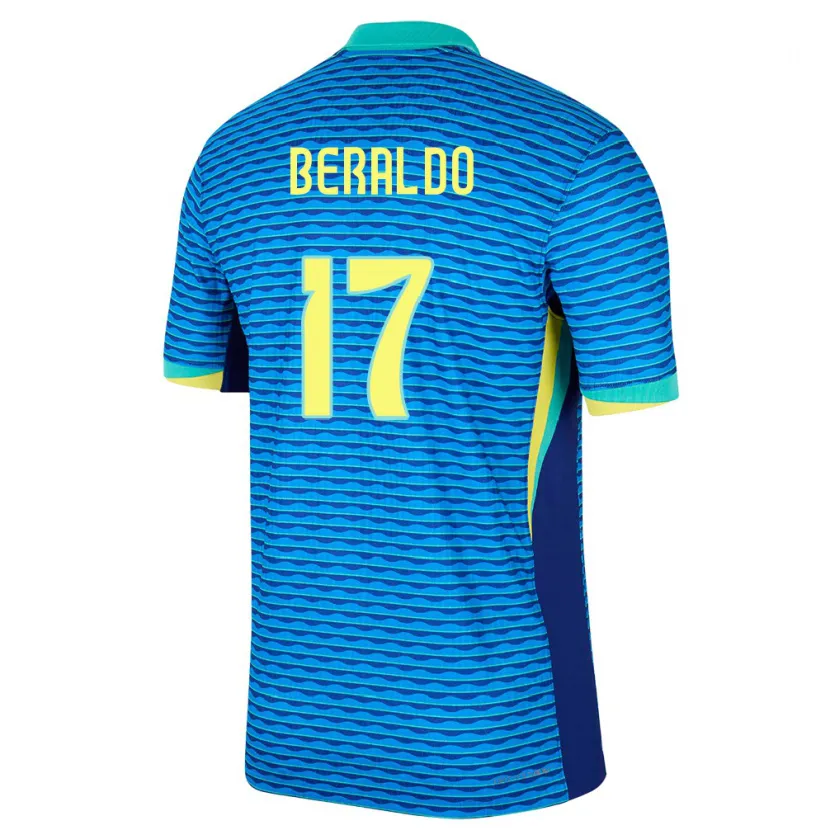 Danxen Donna Maglia Brasile Lucas Beraldo #17 Blu Kit Gara Away 24-26 Maglietta