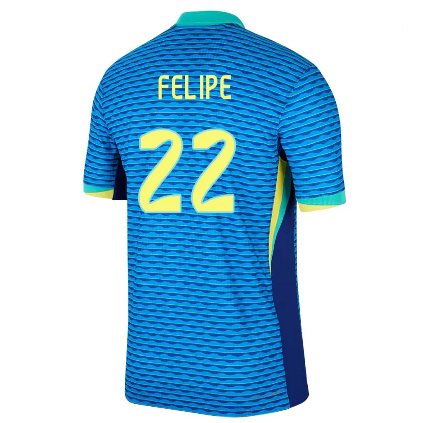 Danxen Donna Maglia Brasile Cayo Felipe #22 Blu Kit Gara Away 24-26 Maglietta