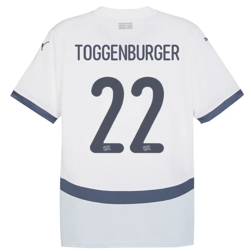 Danxen Donna Maglia Svizzera Nando Toggenburger #22 Bianco Kit Gara Away 24-26 Maglietta