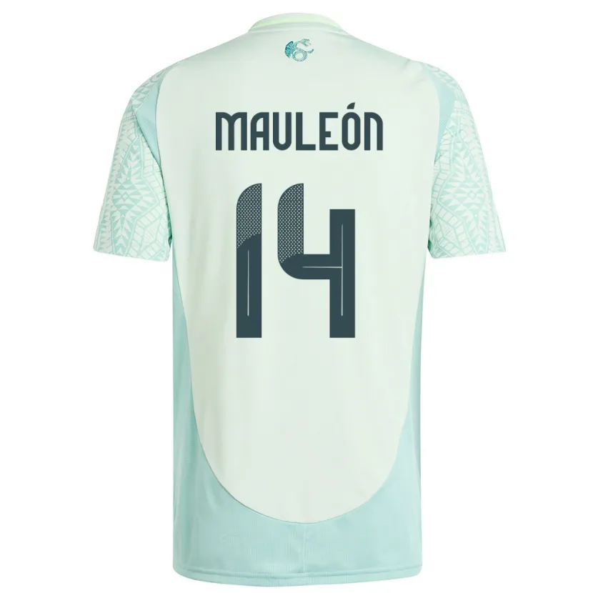Danxen Donna Maglia Messico Natalia Mauleon #14 Lino Verde Kit Gara Away 24-26 Maglietta