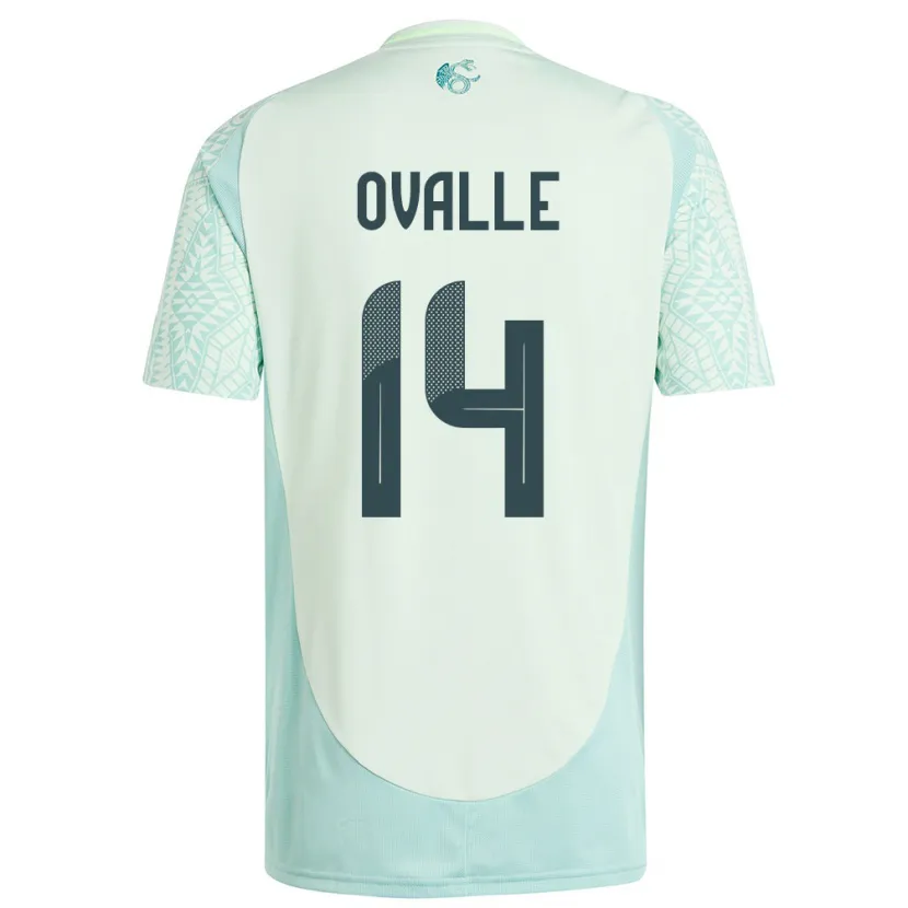 Danxen Donna Maglia Messico Jacqueline Ovalle #14 Lino Verde Kit Gara Away 24-26 Maglietta