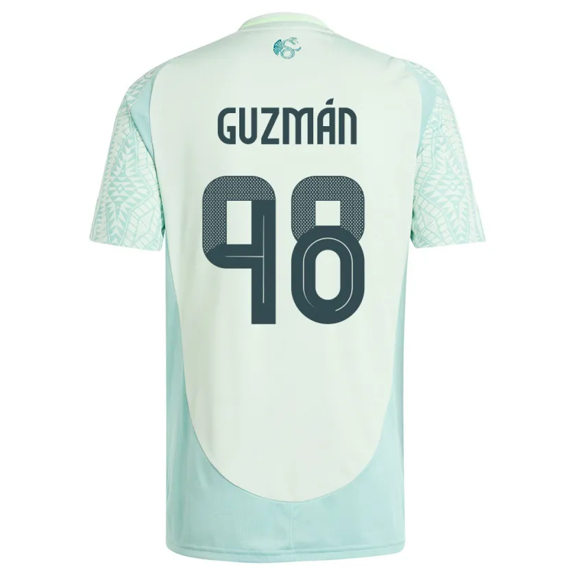 Danxen Donna Maglia Messico Kinberly Guzman #98 Lino Verde Kit Gara Away 24-26 Maglietta