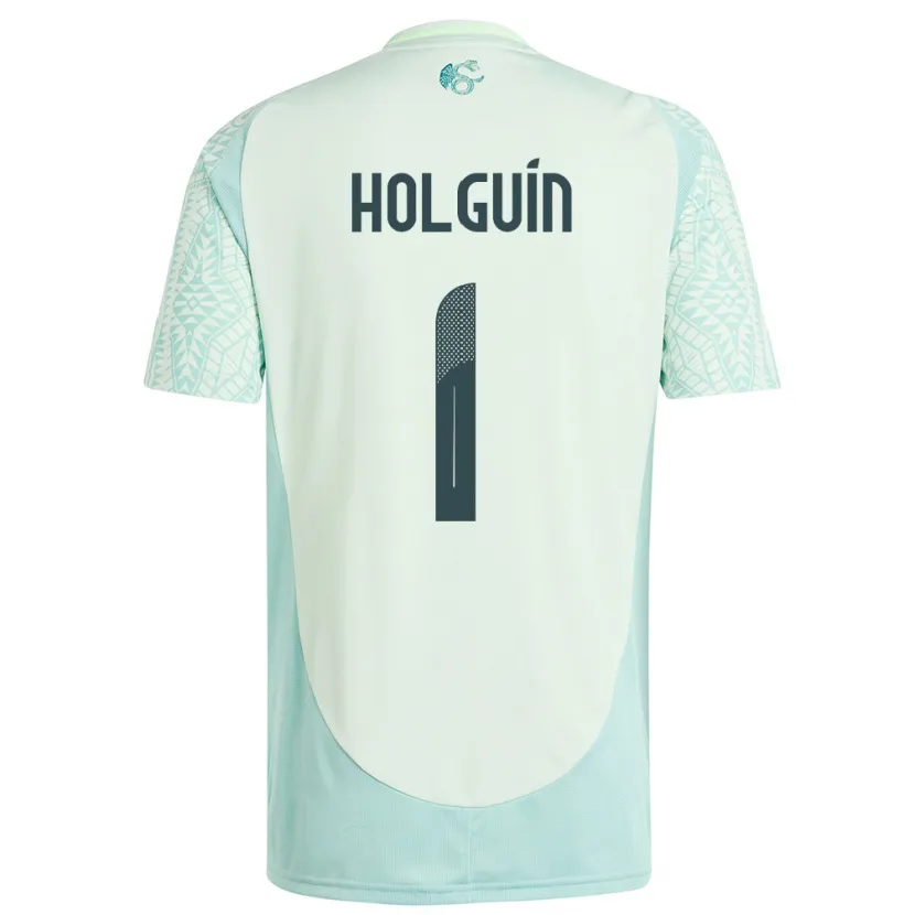 Danxen Donna Maglia Messico Hector Holguin #1 Lino Verde Kit Gara Away 24-26 Maglietta
