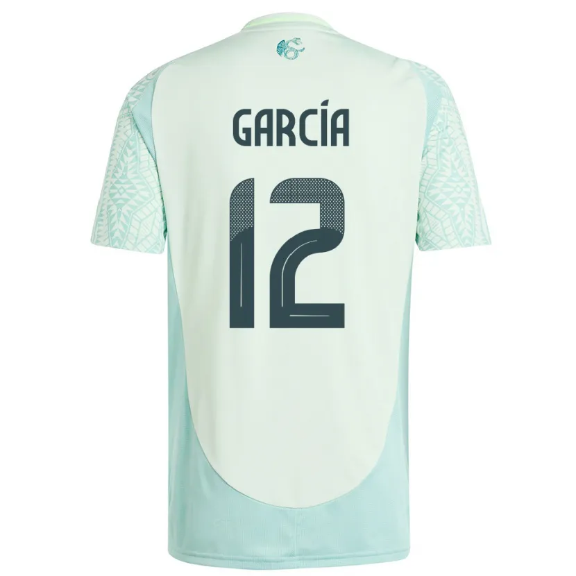Danxen Donna Maglia Messico Eduardo Garcia #12 Lino Verde Kit Gara Away 24-26 Maglietta