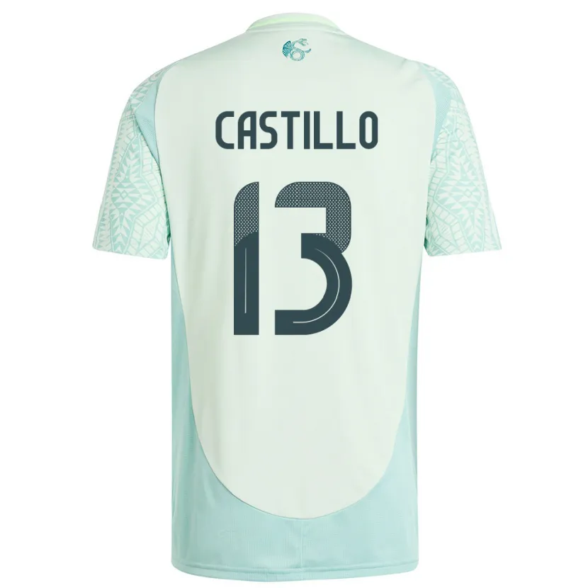 Danxen Donna Maglia Messico Jose Castillo #13 Lino Verde Kit Gara Away 24-26 Maglietta