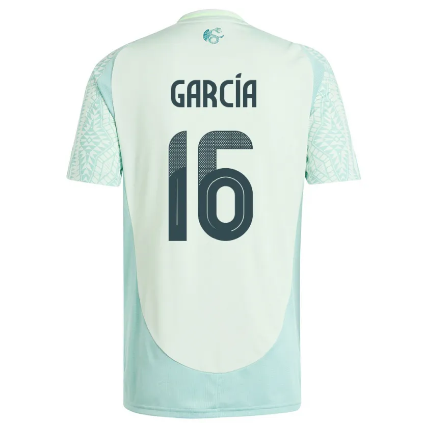 Danxen Donna Maglia Messico Uziel Garcia #16 Lino Verde Kit Gara Away 24-26 Maglietta