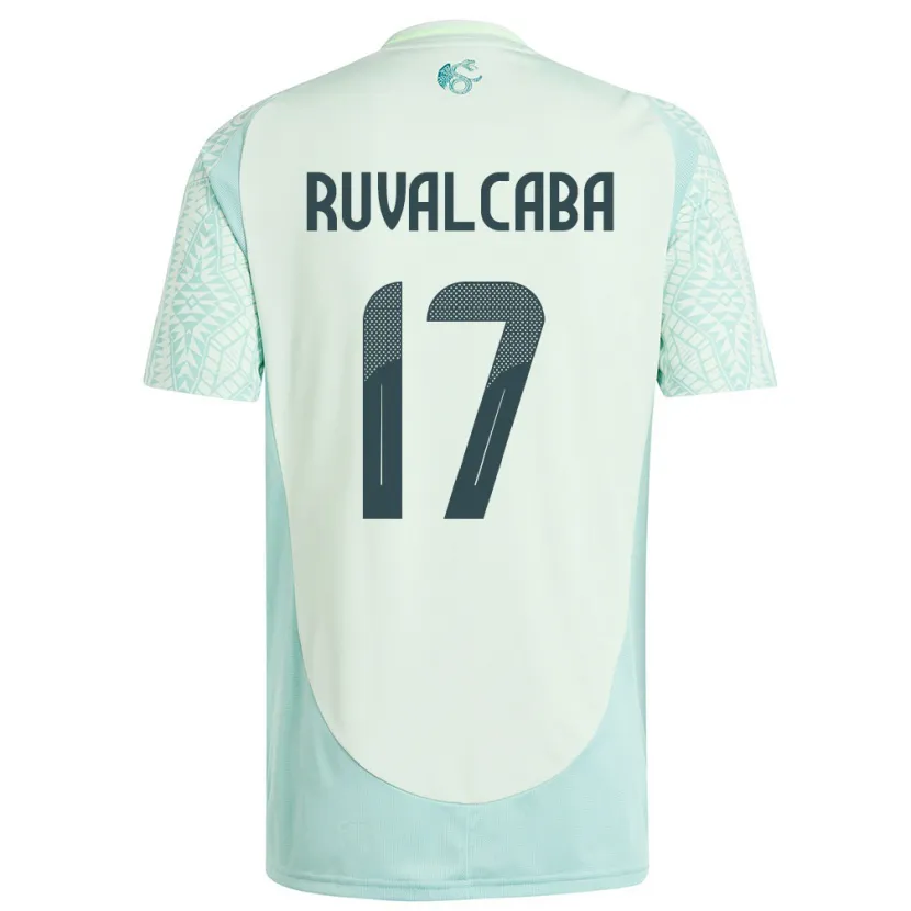 Danxen Donna Maglia Messico Jorge Ruvalcaba #17 Lino Verde Kit Gara Away 24-26 Maglietta