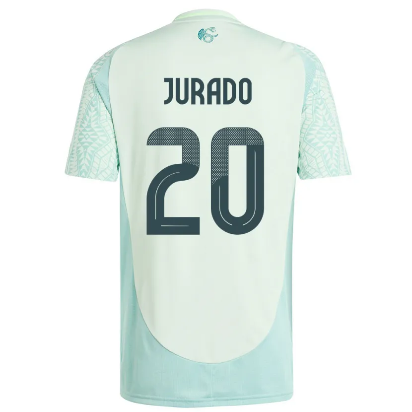 Danxen Donna Maglia Messico Heriberto Jurado #20 Lino Verde Kit Gara Away 24-26 Maglietta