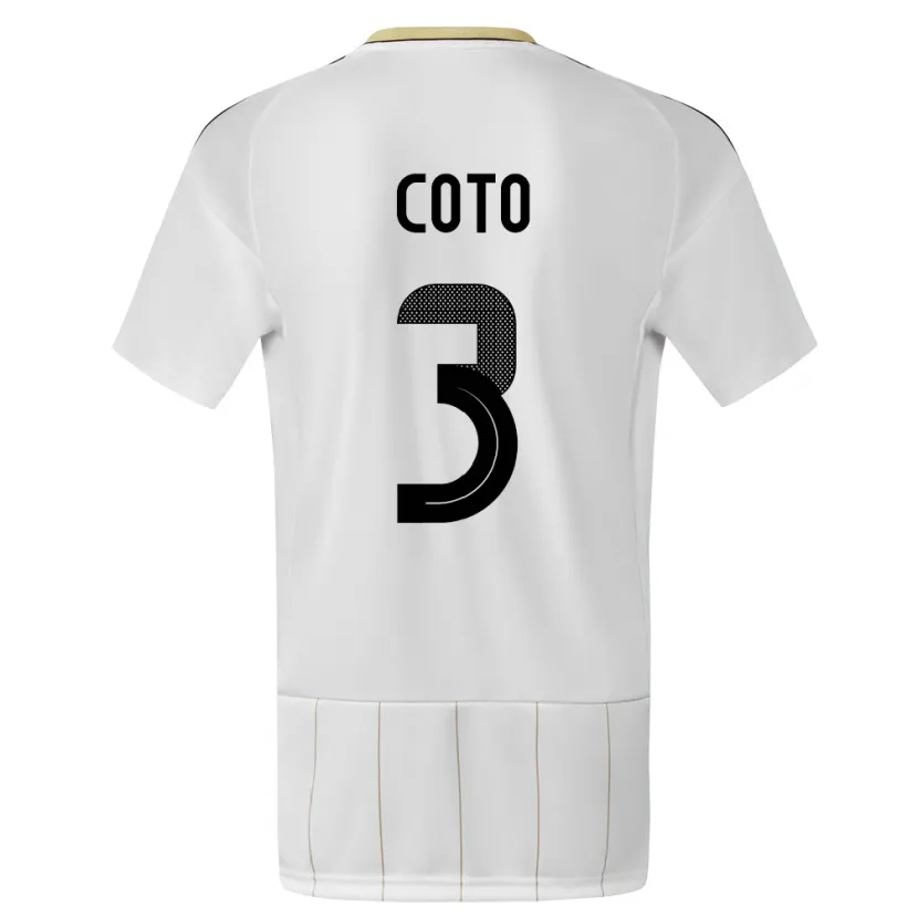 Danxen Donna Maglia Costa Rica Maria Coto #3 Bianco Kit Gara Away 24-26 Maglietta