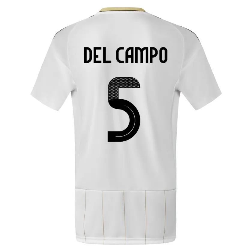 Danxen Donna Maglia Costa Rica Valeria Del Campo #5 Bianco Kit Gara Away 24-26 Maglietta