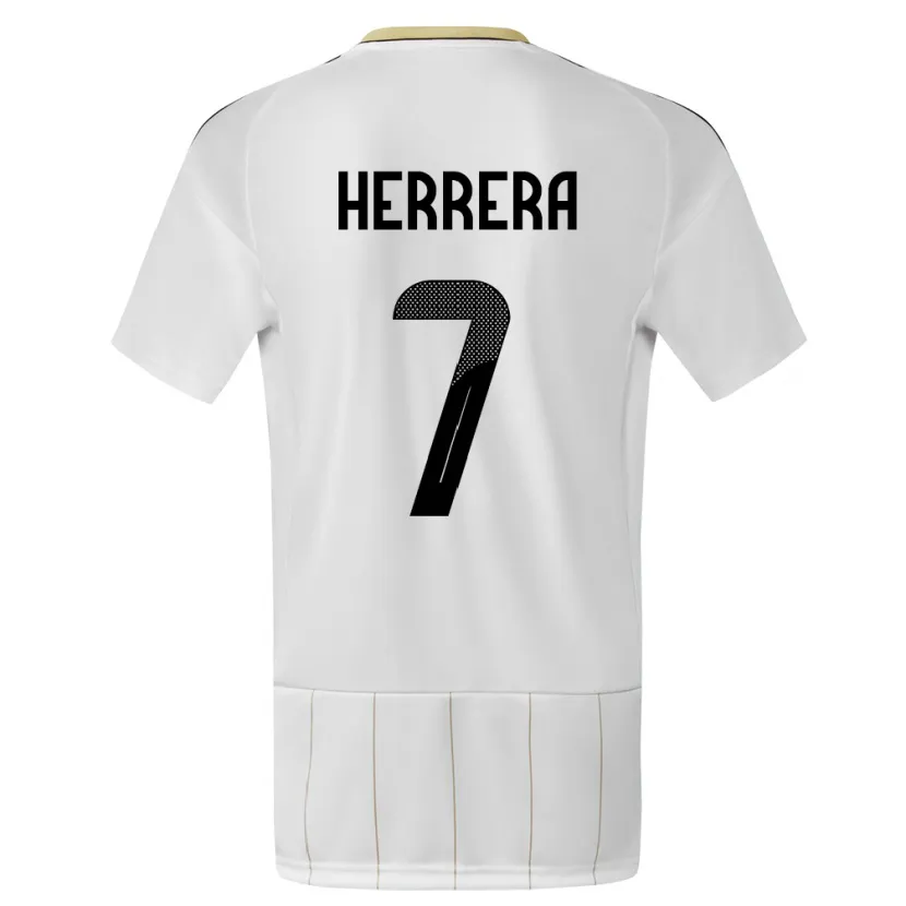Danxen Donna Maglia Costa Rica Melissa Herrera #7 Bianco Kit Gara Away 24-26 Maglietta